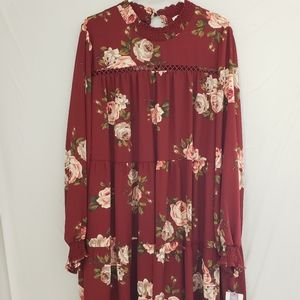 Plus size floral dress